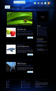 蓝色大理石CSS网页模板