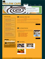 美味黄咖啡馆CSS网页模板
