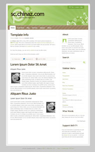 绿色梦幻CSS网页模板
