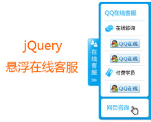 jquery右侧悬浮在线客服代码