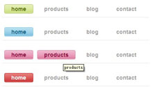 纯CSS实现的彩色导航菜单