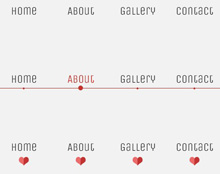 css3粉色菜单效果