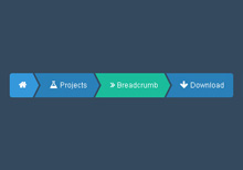 CSS3扁平化面包屑导航