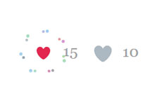 Twitter红心点赞CSS3动画按钮特效