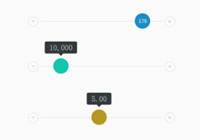 5款不同效果jQuery滑块选值特效