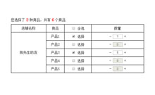 jQuery勾选购物车数量增加减少代码