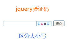 jQuery区分大小写验证码输入框