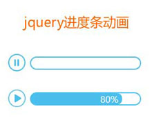 jQuery带播放暂停按钮进度条代码