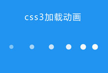 CSS3白色圆点加载动画特效