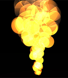 HTML5 3D火焰冒烟动画特效
