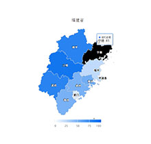 HTML5 SVG福建省地图代码