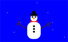 CSS3冬季雪花雪人特效