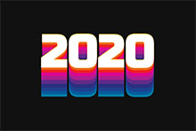 创意2020年数字CSS3特效