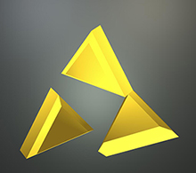 JS制作3D立体黄金三角形动画特效