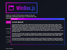 轻量级html5 WinBox页面弹窗插件