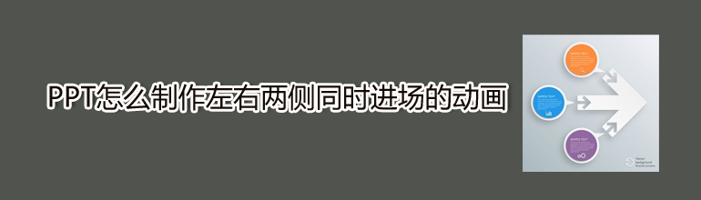 PPT怎么制作左右两侧同时进场的动画