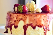草莓果酱蛋糕图片