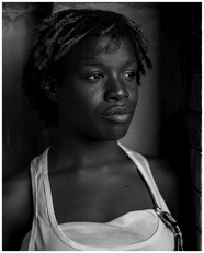 非洲美女黑白肖像图片
