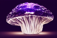 唯美紫色水晶蘑菇图片