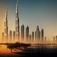 迪拜城市摩天大楼图片
