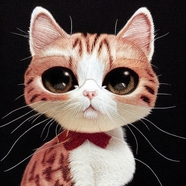 可爱猫咪刺绣图片
