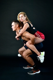 运动健身模特情侣图片