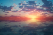 黄昏海洋日落图片