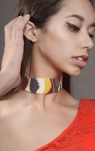 性感锁骨美女侧颜图片