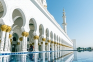 酋长国清真寺建筑摄影图片