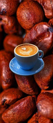 咖啡豆咖啡创意摄影图片