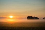 清晨云雾缭绕唯美日出图片