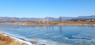冬日江河湖泊风光摄影图片
