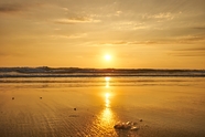 黄昏落日海平面图片
