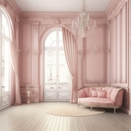 粉色风格客厅沙发装修设计图片