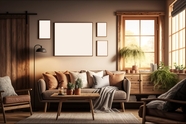 温馨小型家居客厅沙发家具图片