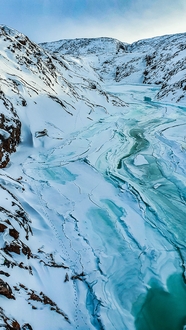 冬季北极雪山冰川摄影图片