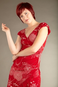 欧美时尚红色诱惑美女人体写真图片