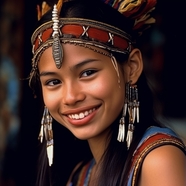 美洲原住民部落美女图片