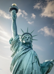 美国自由女神像雕像建筑摄影图片