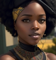 非洲黑人美女肖像摄影图片