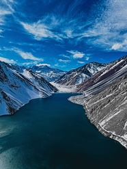 蓝天白云雪域高山山水风景图片