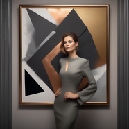 欧美优雅气质商务造型美女图片