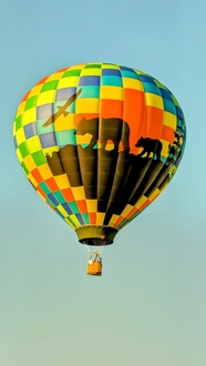一个充满活力的热气球图片