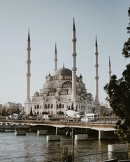 伊斯坦布尔白色清真寺建筑摄影图片