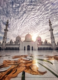 阿拉伯联合酋长国清真寺建筑摄影图片