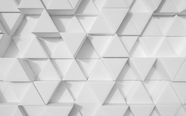 3D白色三角形背景墙图片
