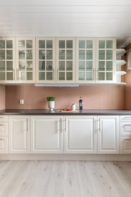 白色家居厨房橱柜装修效果图摄影图片
