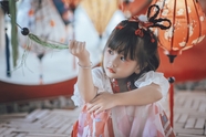 亚洲汉服小萝莉儿童写真摄影图片