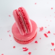 粉色马卡龙甜品美食摄影图片