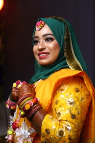 印度新娘人物肖像摄影图片